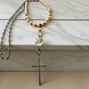 Stunning Beaded Cross Necklace